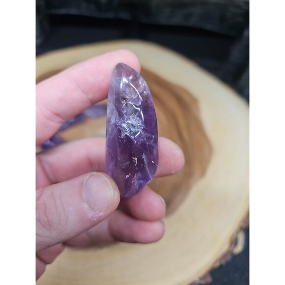 11Pcs Raw Natural Purple Amethyst Quartz Crystal Tumbled Healing Brazil .48lbs - Picture 5 of 8